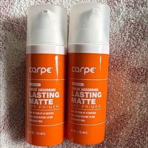 NEW TWO Carpe SWEAT ABSORBING
FACE PRIMERS W/ SPF- light tint